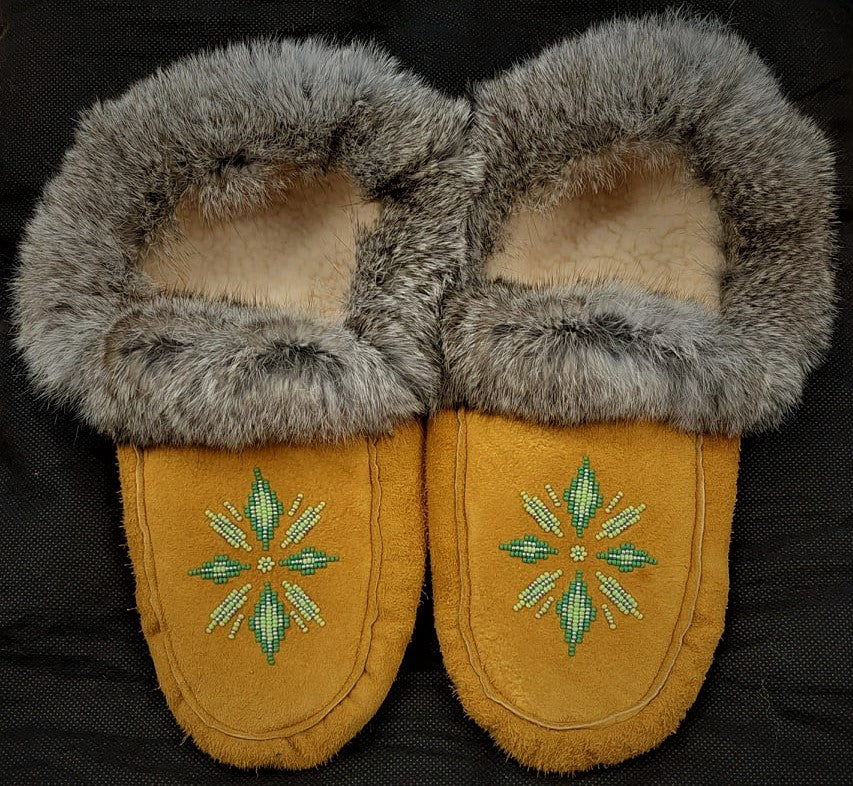 Men's rabbit best sale fur slippers