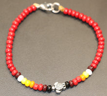 Load image into Gallery viewer, Red 7&quot; beaded bracelet
