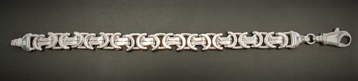 925 SILVER BYZANTINE BRACELET 8 1/2 
